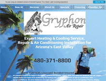 Tablet Screenshot of gryphonairrepair.com